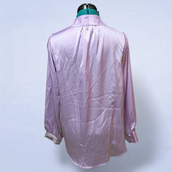 Torrid Studio Bubble Satin Bow Tie Blouse - Size Large - Picture 4 of 8